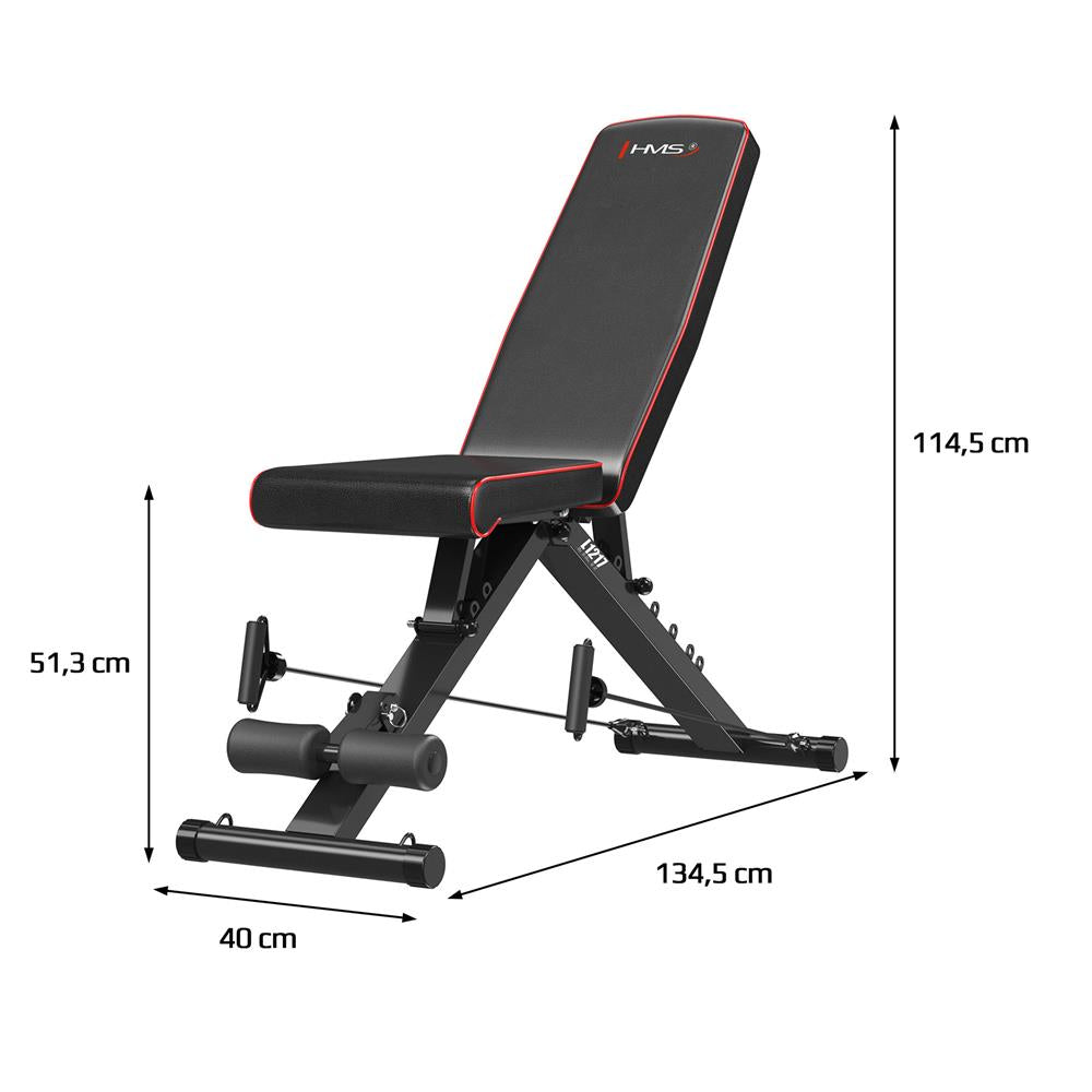 Trainingsbank klappbar mit Seilzügen bis 120 kg | HMS L1217