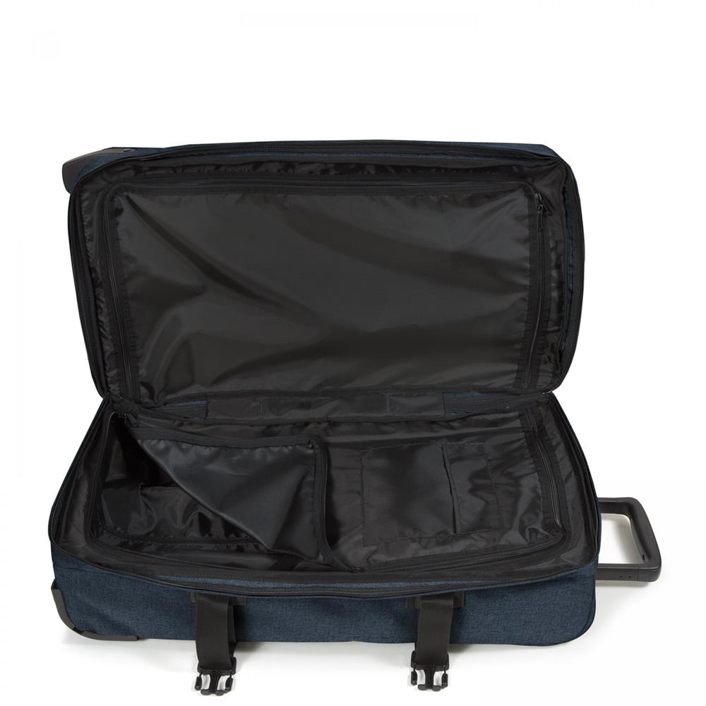 Eastpak TRANVERZ M, Reisetrolley, Triple Denim (blau), 78L, Rollkoffer mit 2 Rädern und TSA-Schloss
