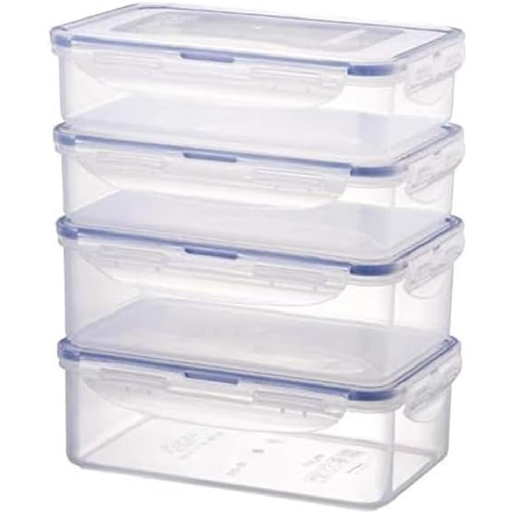 LocknLock Frischhaltedosen 4er Set, 2 x 0,8 L + 2 x 1 L, BPA-frei, Auslaufsicher