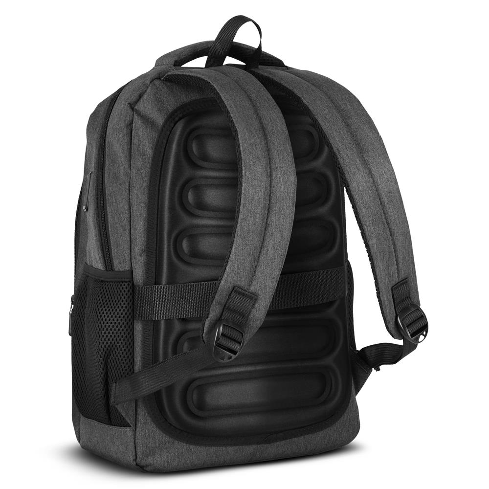 NILS City Rucksack 18L Grau - Laptoprucksack mit USB- und USB-C-Anschlüssen Arbeit Uni Alltag