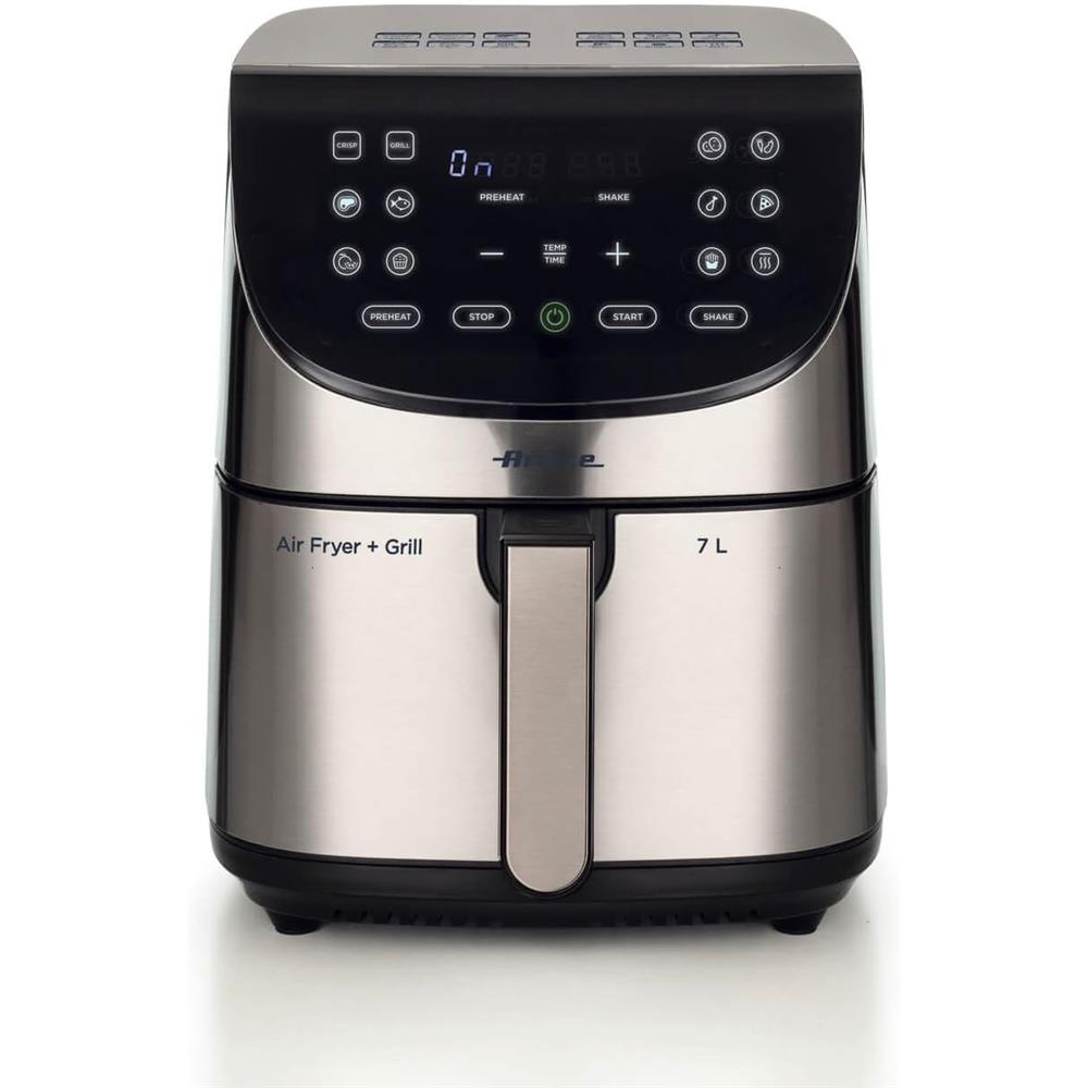 Ariete Airy Fryer Metal, Silber, Heißluftfritteuse, 7L, 1800W
