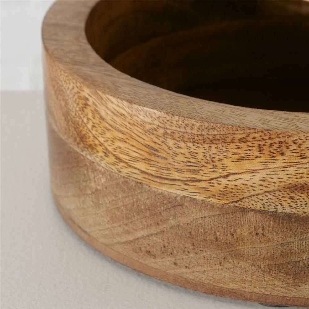 BOLTZE Dose Kabir Vorratsdose rund Holz Metall 19 cm mit Deckel