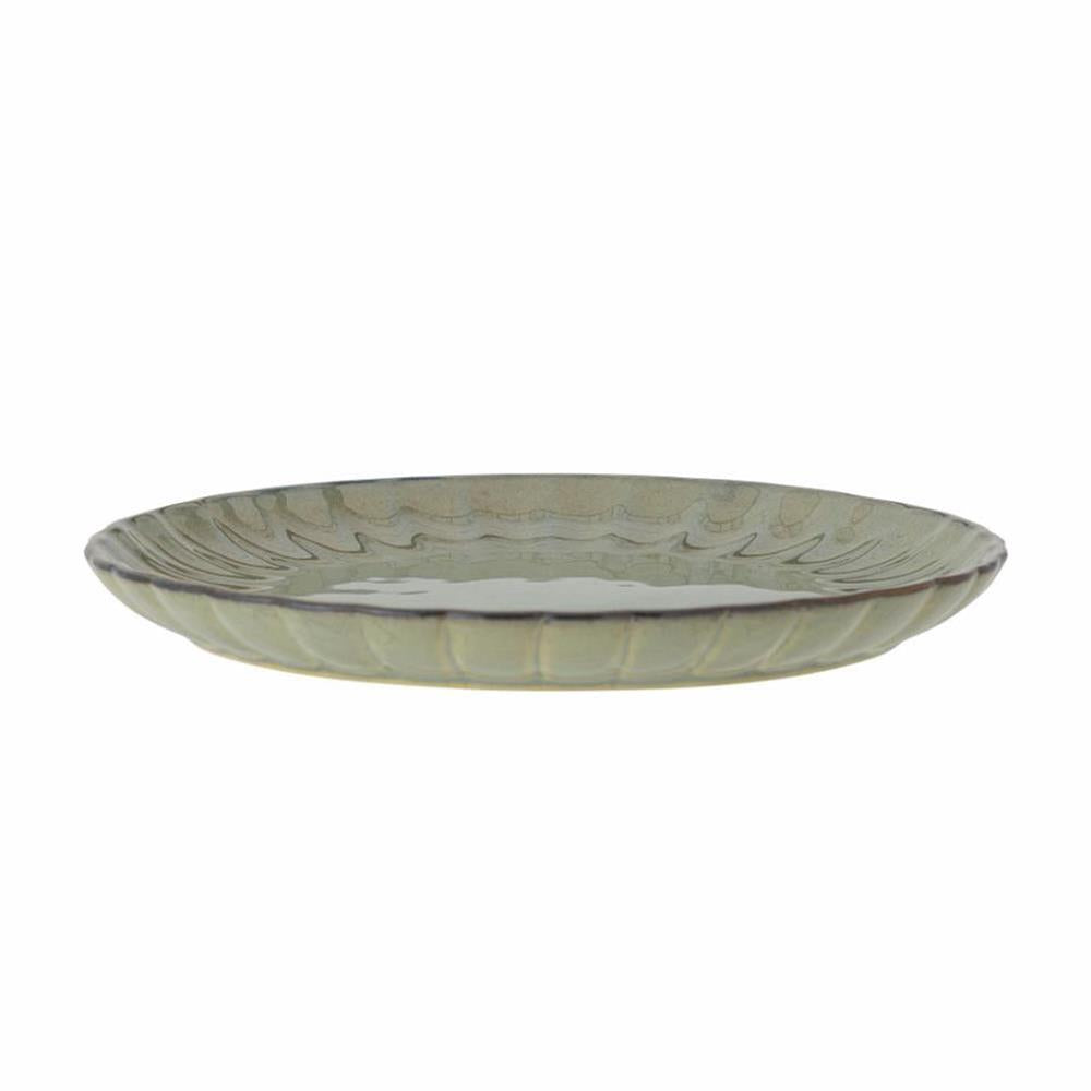 Bloomingville Latina Teller, Grün, 27 cm, Steingut, Speiseteller, dänisches Design