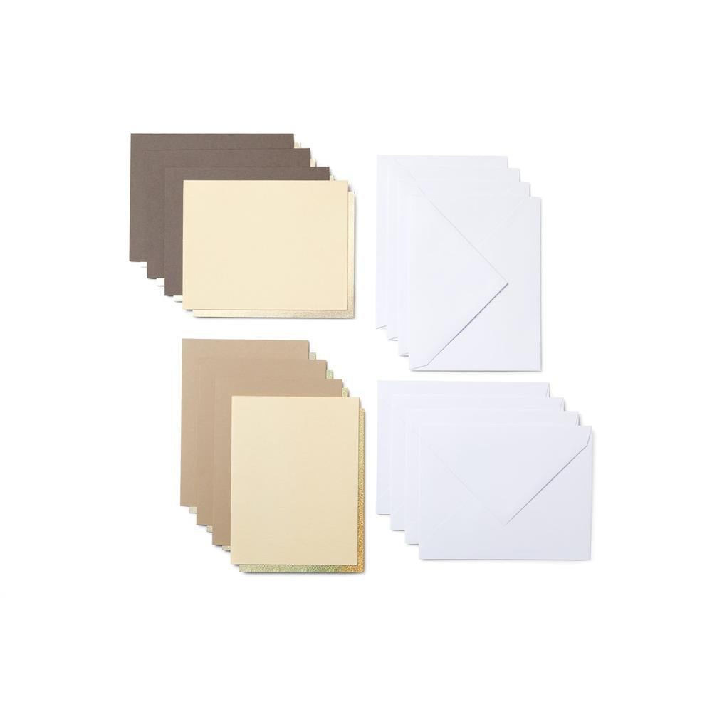 Cricut Joy Cutaway Cards Neutrals R20 Klebekarten mit Träger in Gold Holografisch 8 Stück