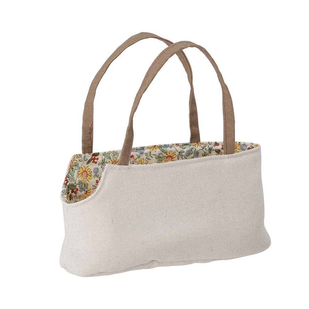 Bloomingville MINI Hilena Plüschtier Hund mit Tasche tragbar Kinder Spielzeug Stofftier Baby