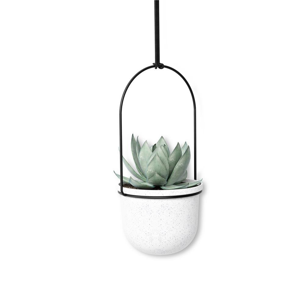 Umbra Triflora 5 Hängeblumentopf Weiß Stahl Blumenampel Wandvase
