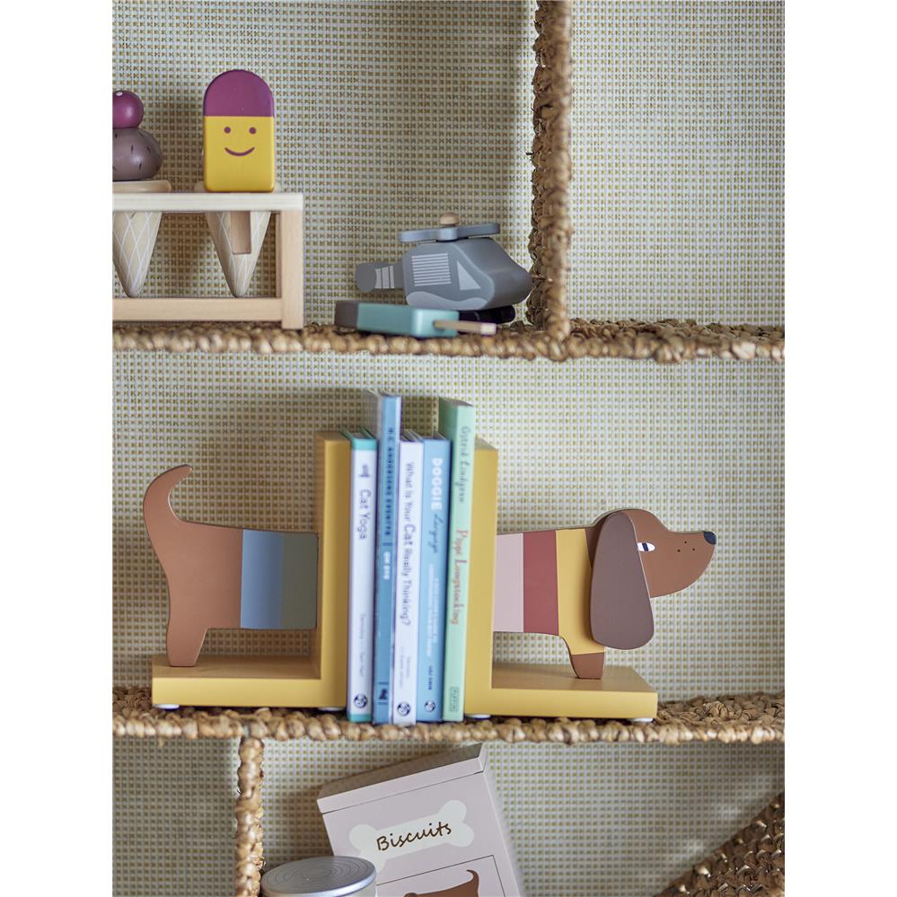 Bloomingville MINI Charlie Buchstütze als 2er Set in Gelb niedliche Dekoration fürs Kinderzimmer