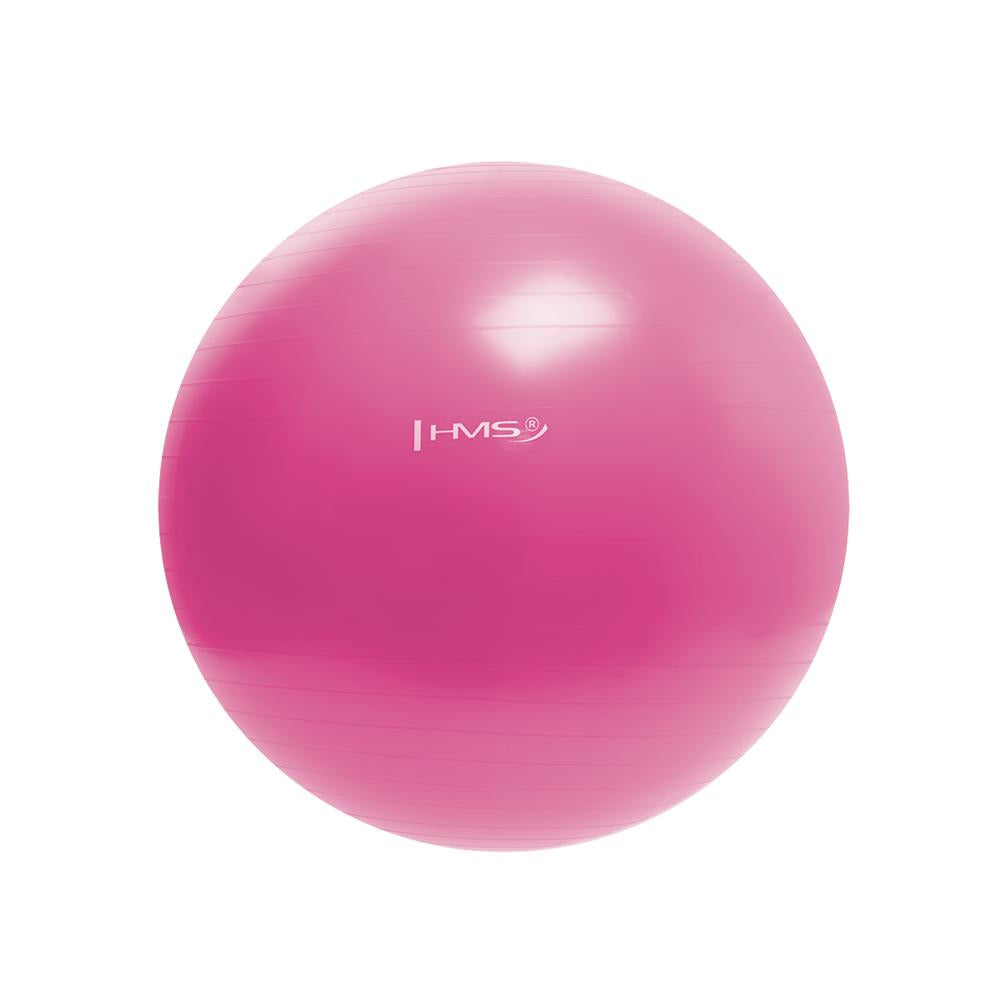 Gymnastikball 55 cm Pink mit Luftpumpe für Pilates und Fitness | HMS YB01N