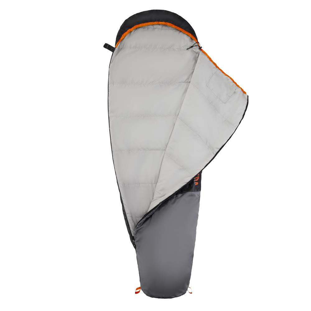 NILS CAMP Ultra Light Schlafsack Grau-Orange - leichter Sommerschlafsack für Camping & Trekking