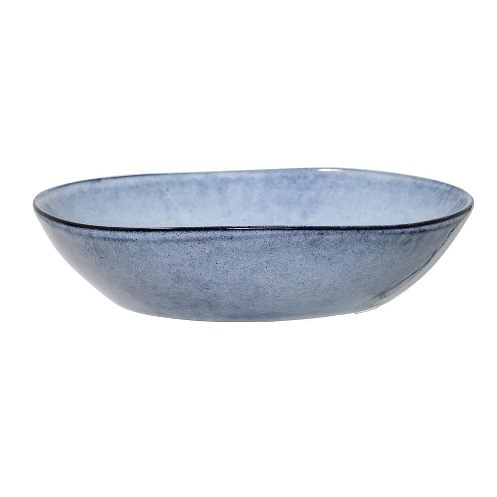 Bloomingville Sandrine Suppenteller, Blau, 22cm, Steingut, dänisches Design