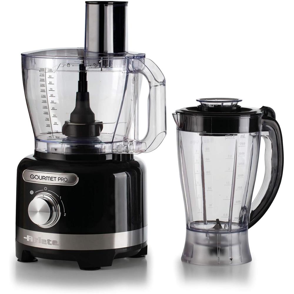 Ariete Moderna Gourmet Pro Küchenmaschine, Schwarz, 1000W, Universalküchenmaschine