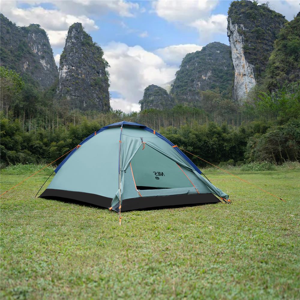NILS CAMP Nightfall Zelt für 2 Personen in Hellblau - leichtes Campingzelt für Trekking, Berge & Outdoor
