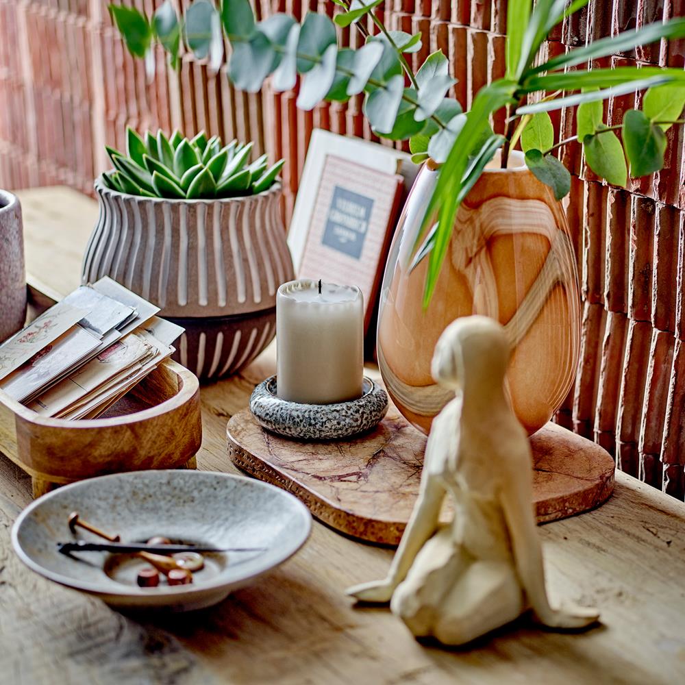 Bloomingville Ishtar Deko aus Steingut in Natur – moderne Skulptur für Wohnzimmer und Regal
