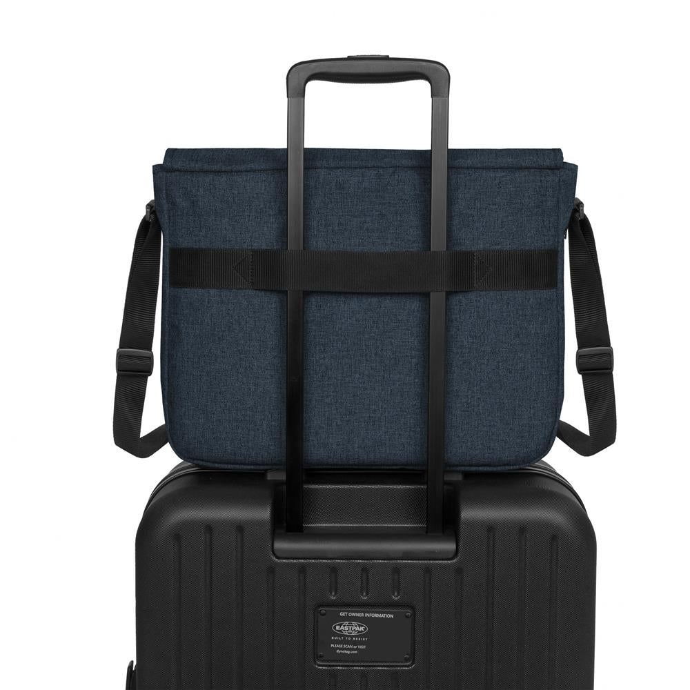 Eastpak DELEGATE +, Umhängetasche, Triple Denim (blau), 20L, Laptoptasche, Messenger-Tasche