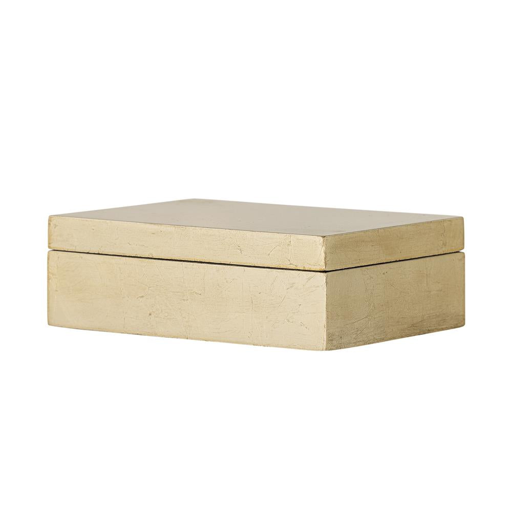 Bloomingville Nenon Box gold - MDF Aufbewahrungsbox glänzend für Schmuck Deko & Ordnung