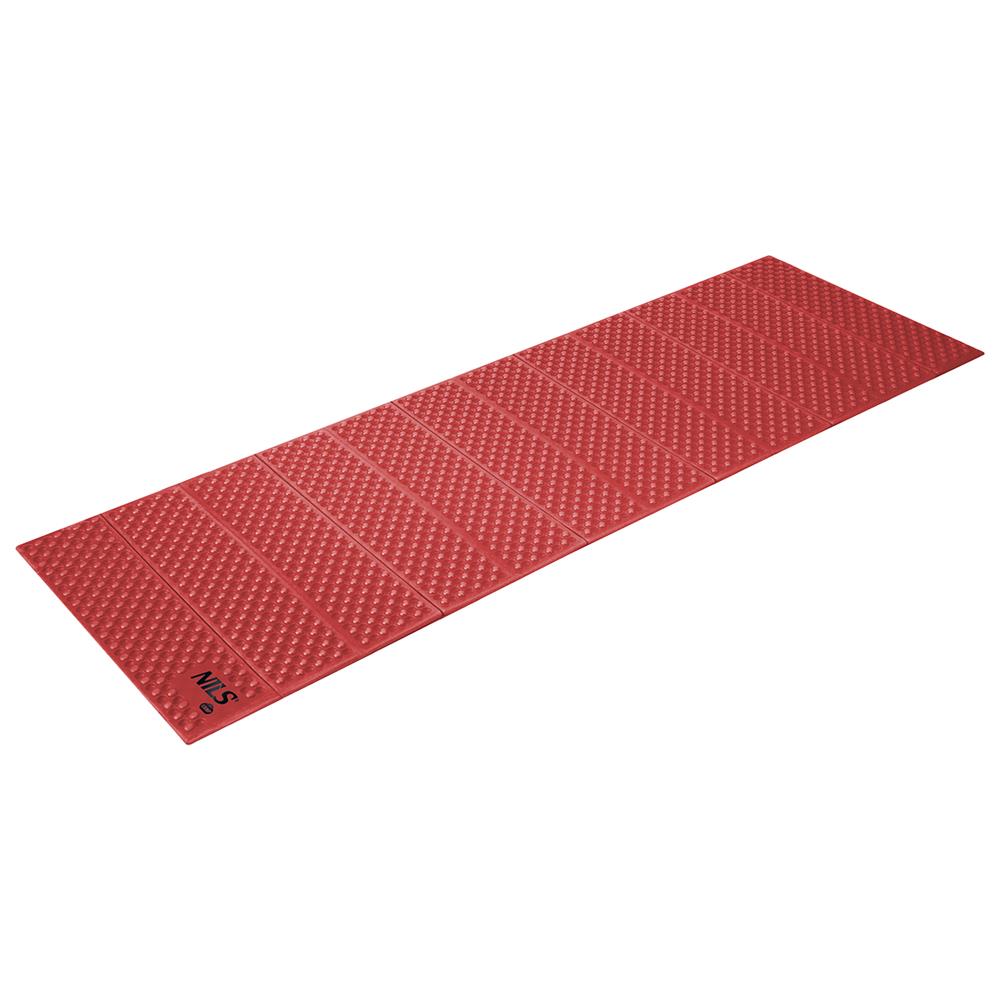 NILS CAMP faltbare Isomatte 188 cm in rot Camping Schlafmatte Outdoor Trekking Festival