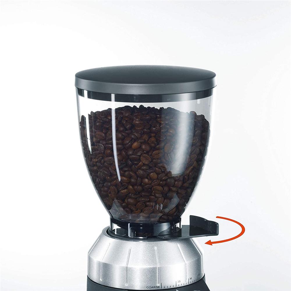 GRAEF elektrische Kaffeemühle CM 800 Silber Espressomühle Edelstahl Kegelmahlwerk