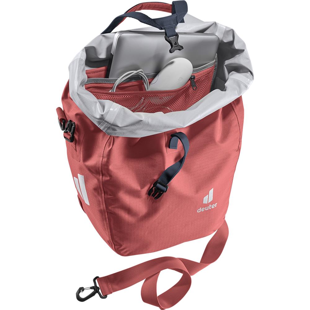 deuter Weybridge, Fahrradtasche, redwood (rot), 20L+5L, mit Bagfix-Halterung