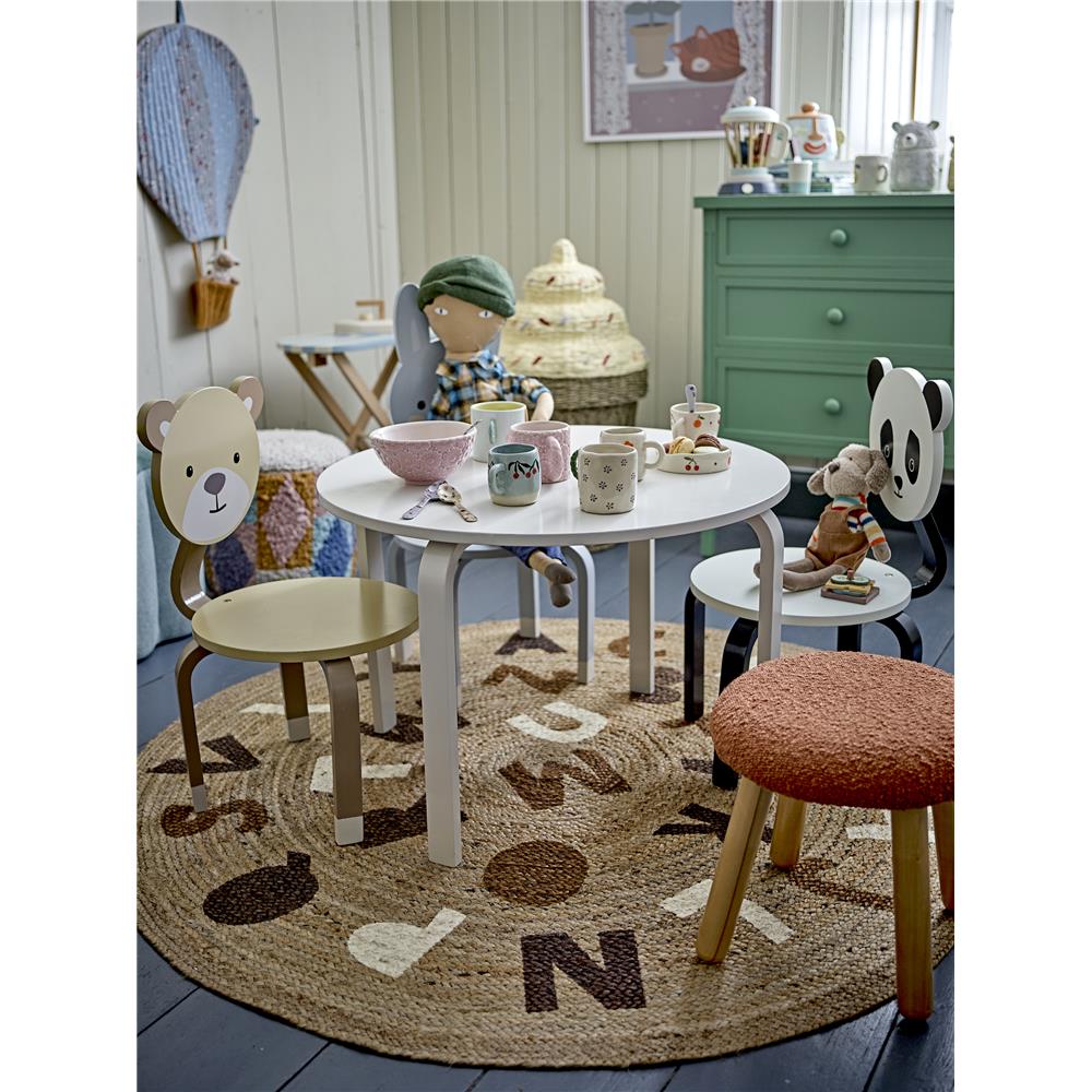 Bloomingville MINI Millie Tasse, Blau mit Kirschen, Steingut, Kindertasse, dänisches Design
