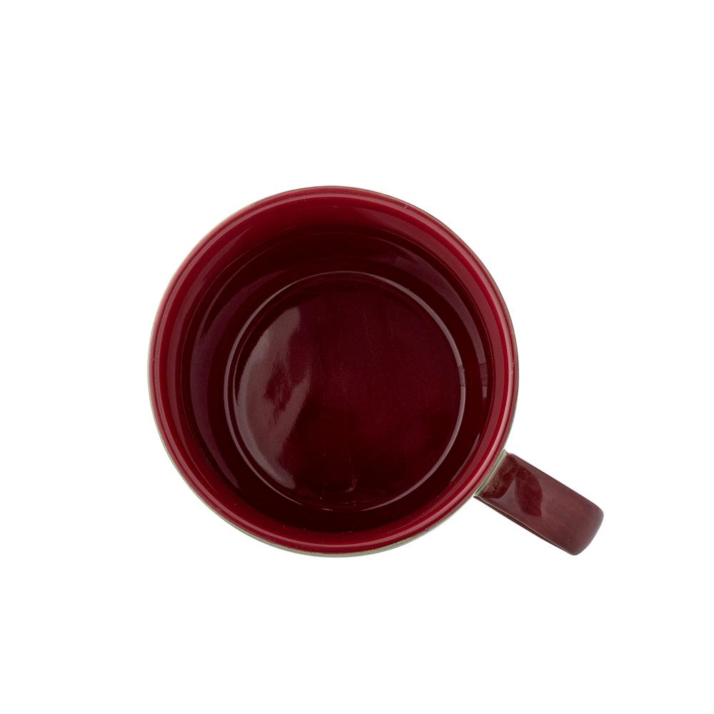 Bloomingville Peo Tasse Grün Steingut 4er Set Weihnachtstassen 300 ml