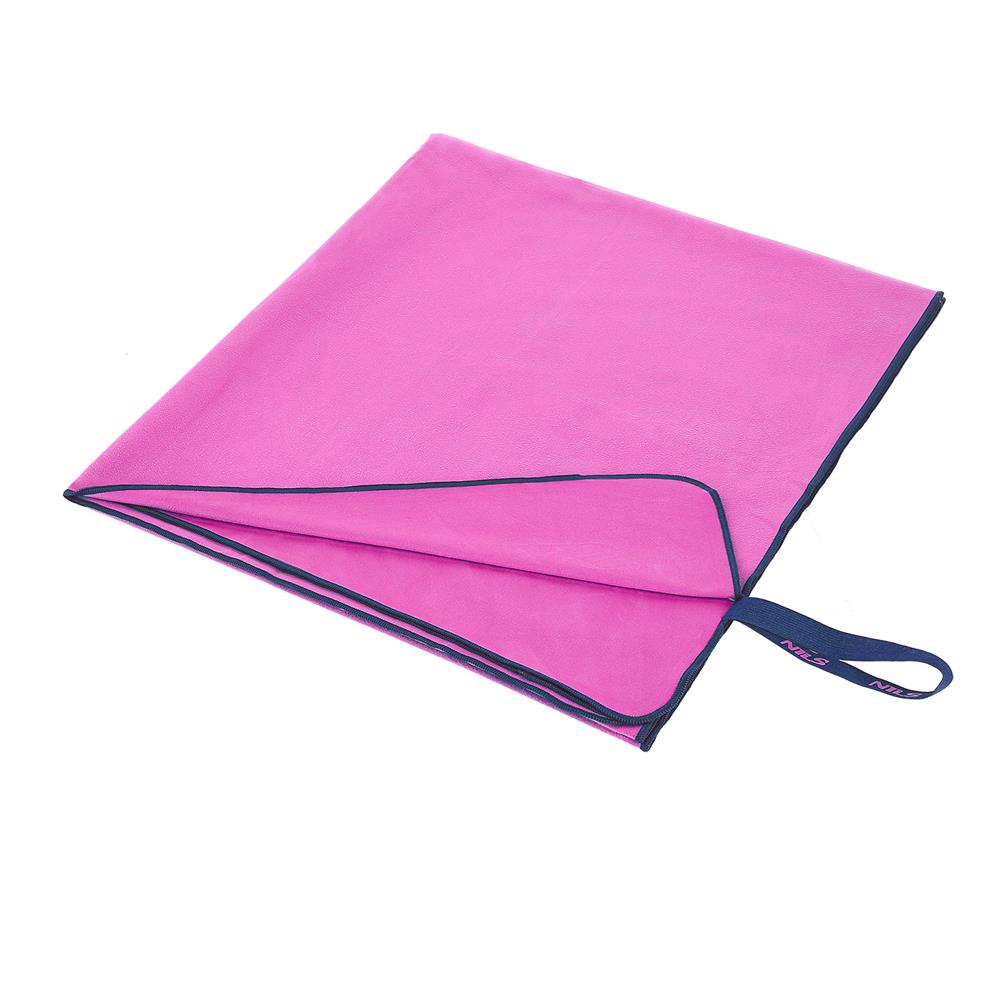 NILS Mikrofaserhandtuch 200x90 cm in Rosa - schnelltrocknendes Handtuch für Camping, Strand & Sport