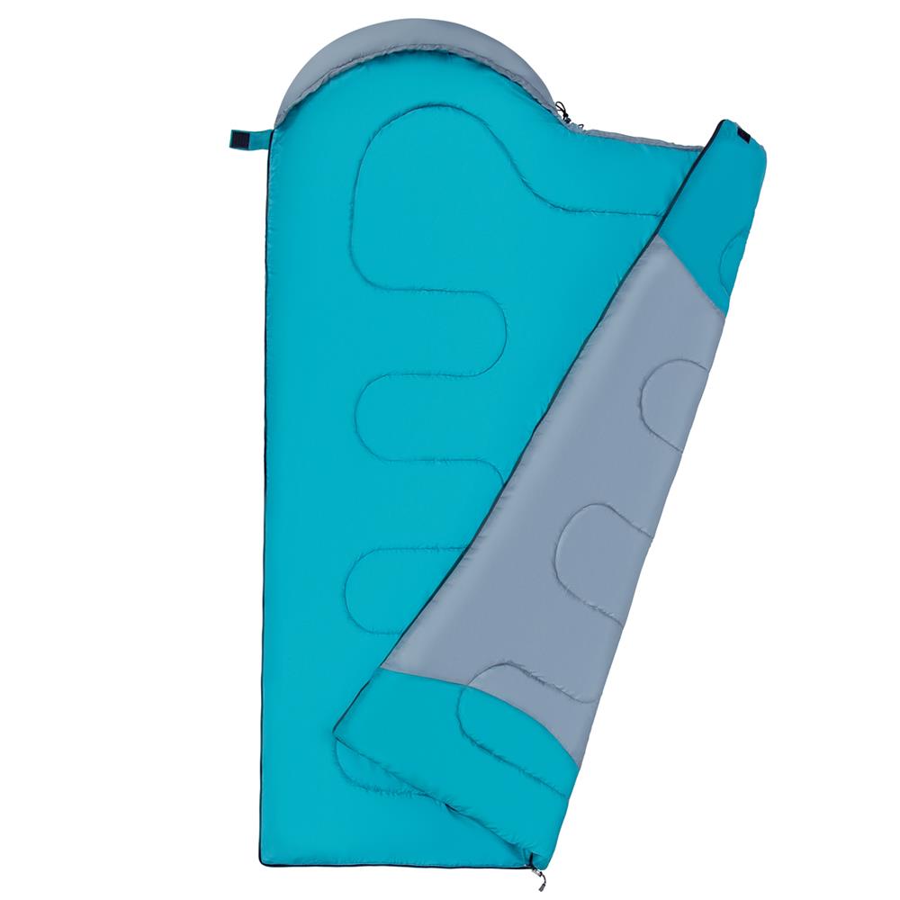NILS CAMP Schlafsack Größe M Grau-Türkis - Mumienschlafsack für Outdoor, Trekking & Camping