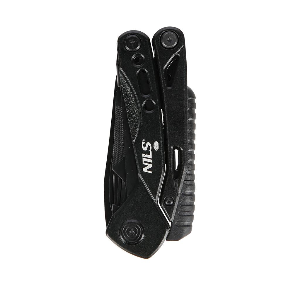 NILS CAMP Multitool 12 Funktionen mit Bits für Camping Outdoor Alltag