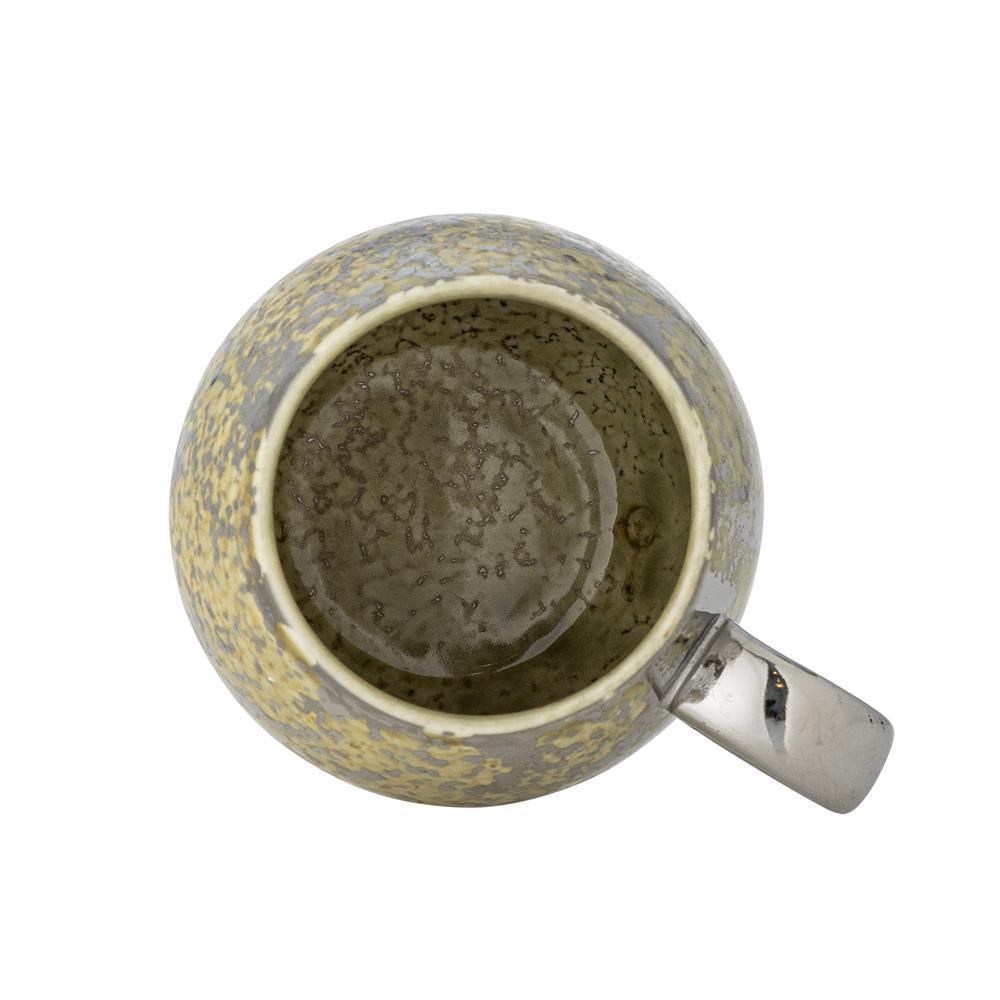 Bloomingville Paula Tasse Grün Steingut D9xH8 cm – grün mit Metallic-Effekt
