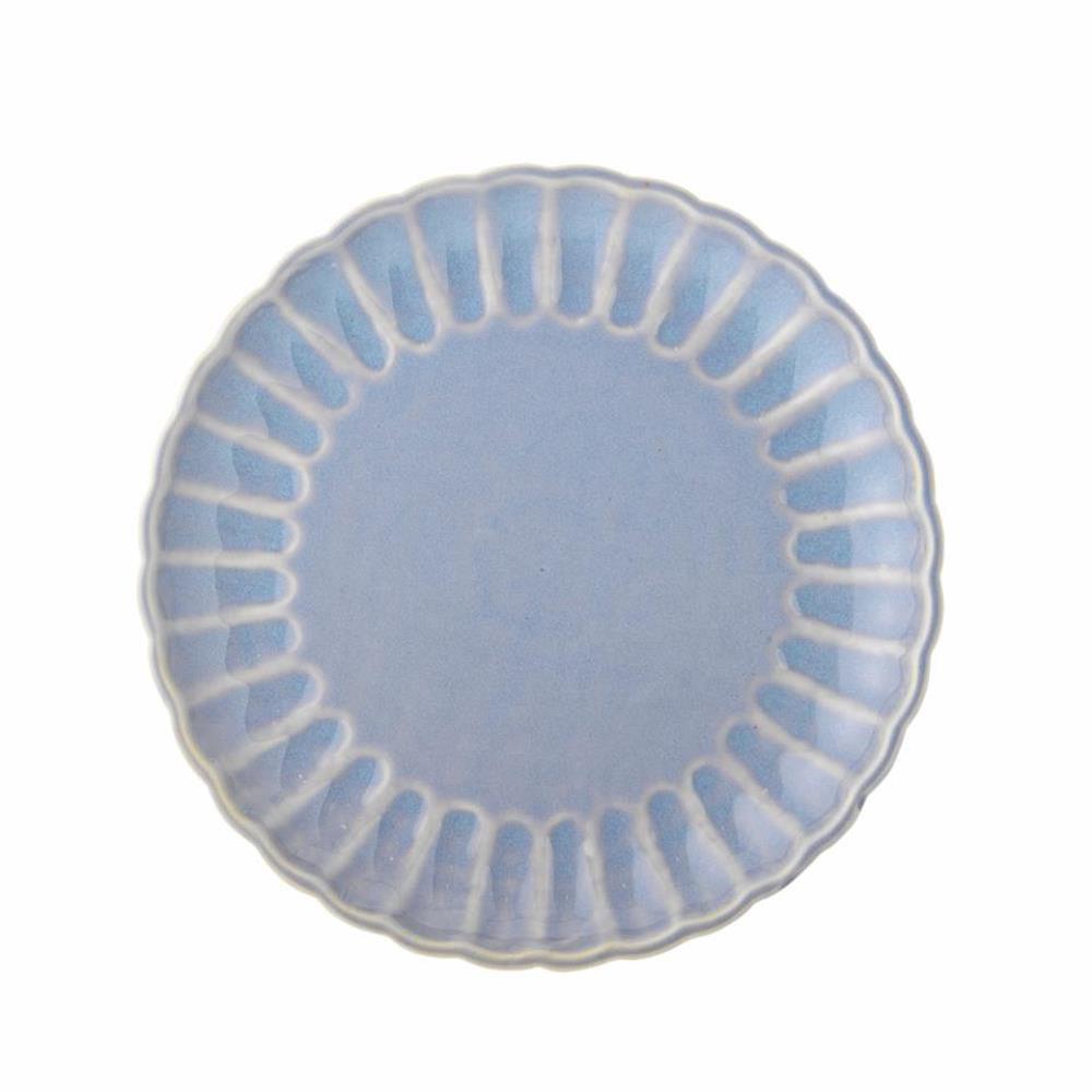 Bloomingville Latina Teller, Blau, 20 cm, Steingut, dänisches Design