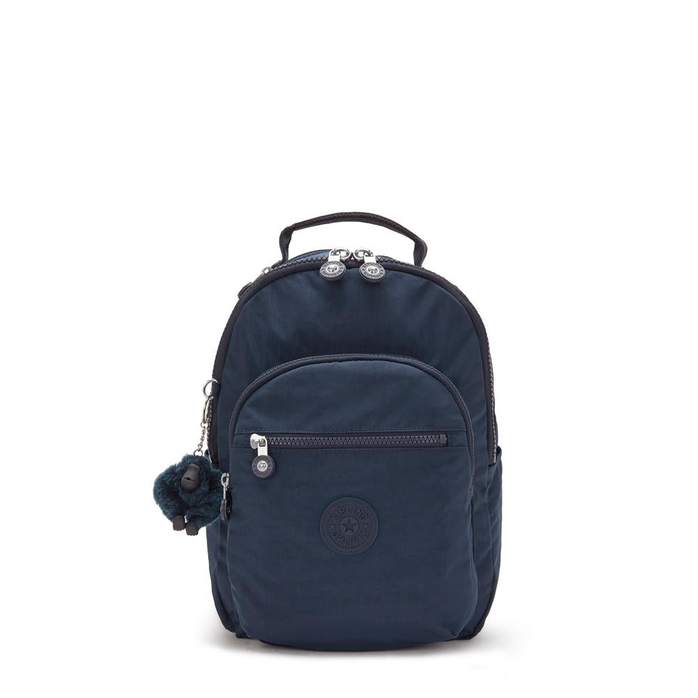 Kipling SEOUL S, Kleiner Schulrucksack mit 11-Zoll-Tabletfach, 14L, Blue Bleu 2 (blau)