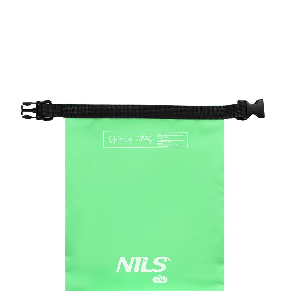 NILS CAMP Dry Bag 10L grün wasserdichter Beutel für Camping Kajak Strand Outdoor