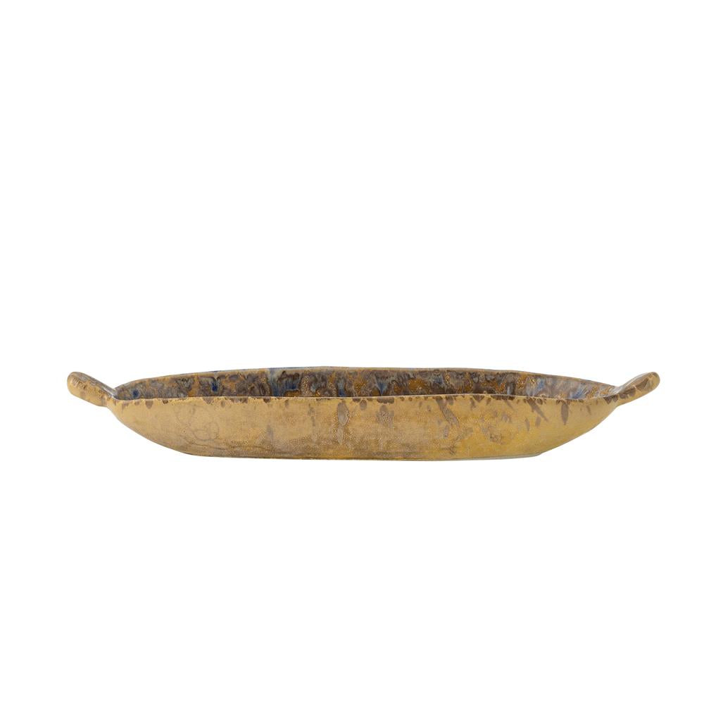 Bloomingville Milani Servierplatte Braun Steingut 23,5 cm klein