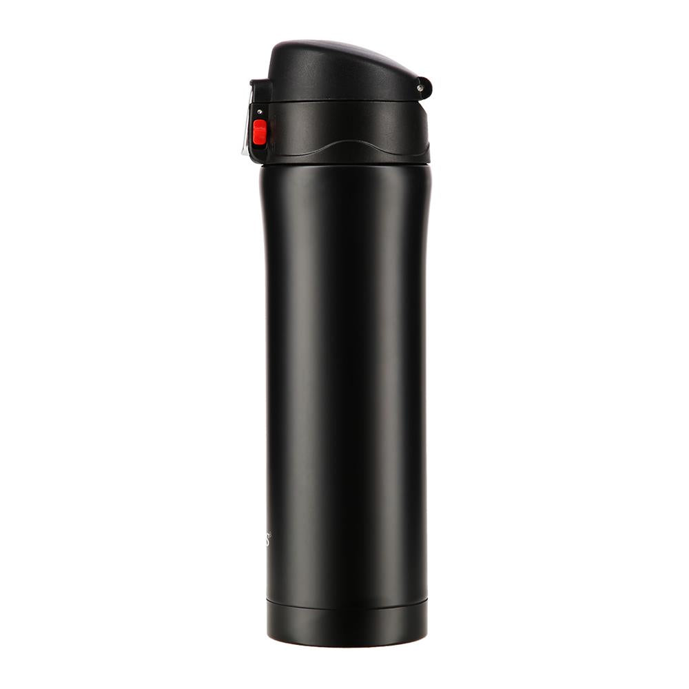 NILS Thermobecher 500 ml Edelstahl schwarz auslaufsicher für Camping Reise Alltag