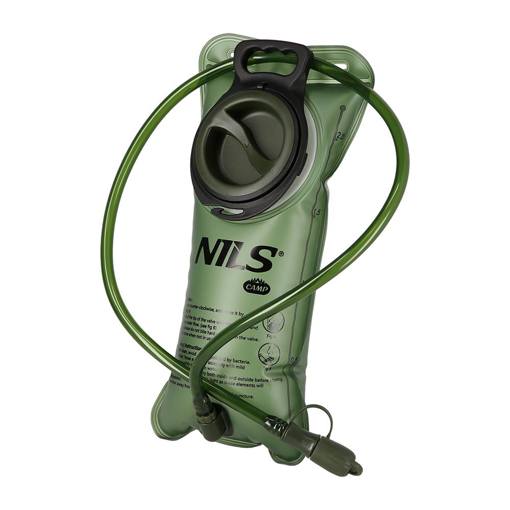 NILS CAMP Trinkblase 2L grün für Rucksack Wandern Fahrrad Outdoor