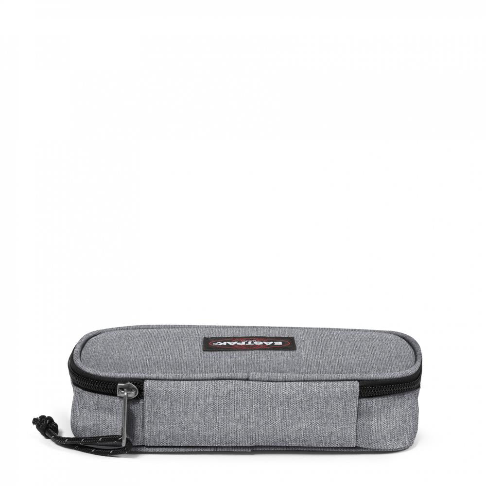 Eastpak OVAL SINGLE, Federmäppchen, Sunday Grey (grau), mittelgroße Federmappe, Federtasche