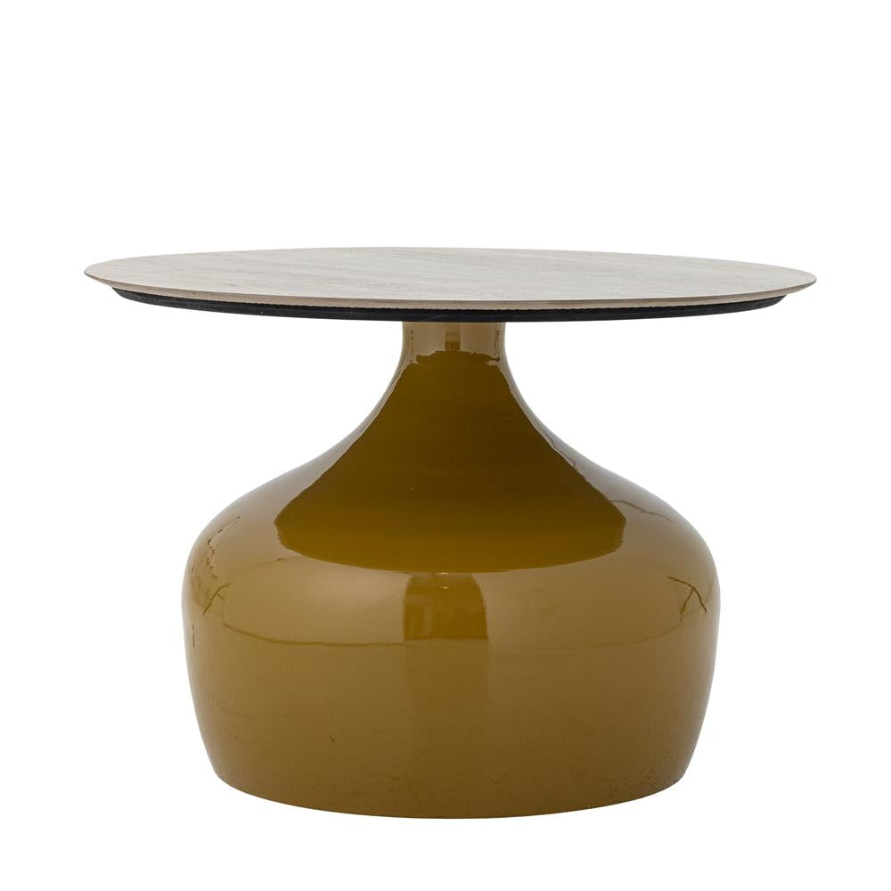 Bloomingville Lecco Couchtisch gelb - Design Beistelltisch mit Keramikfliesen für Wohnzimmer