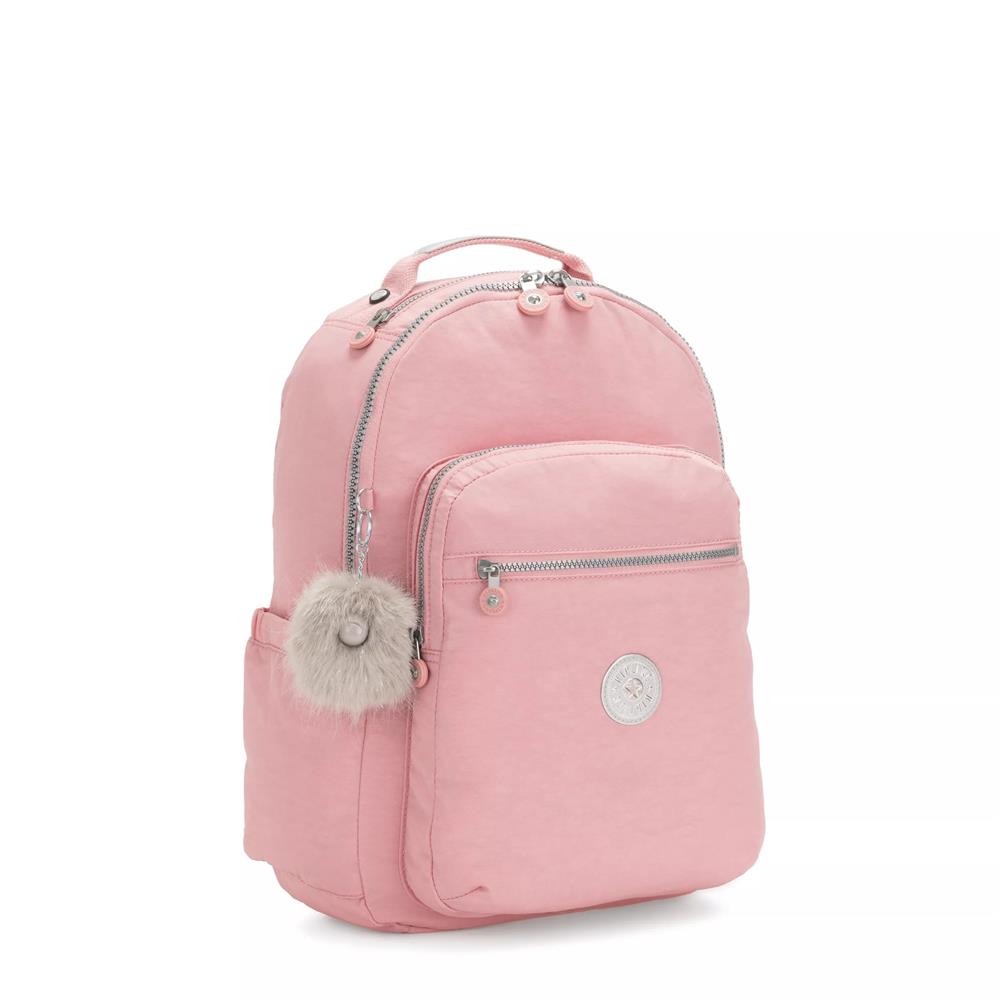 Kipling SEOUL, großer Rucksack, Bridal Rose (rosa), Laptoprucksack 15 Zoll mit viel Stauraum