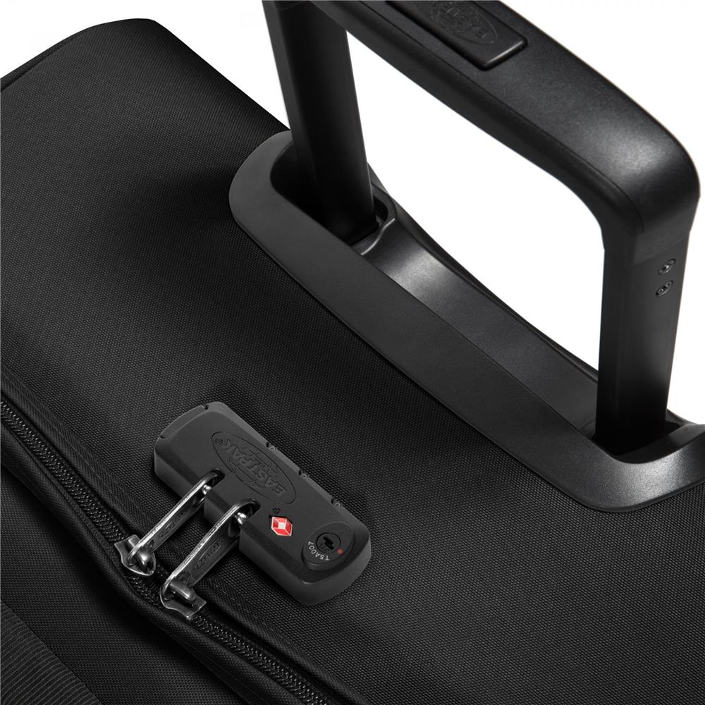 Eastpak TRANVERZ S, Kleiner Reisetrolley, Black (schwarz), 42L, Rollkoffer mit 2 Rädern und TSA-Schloss