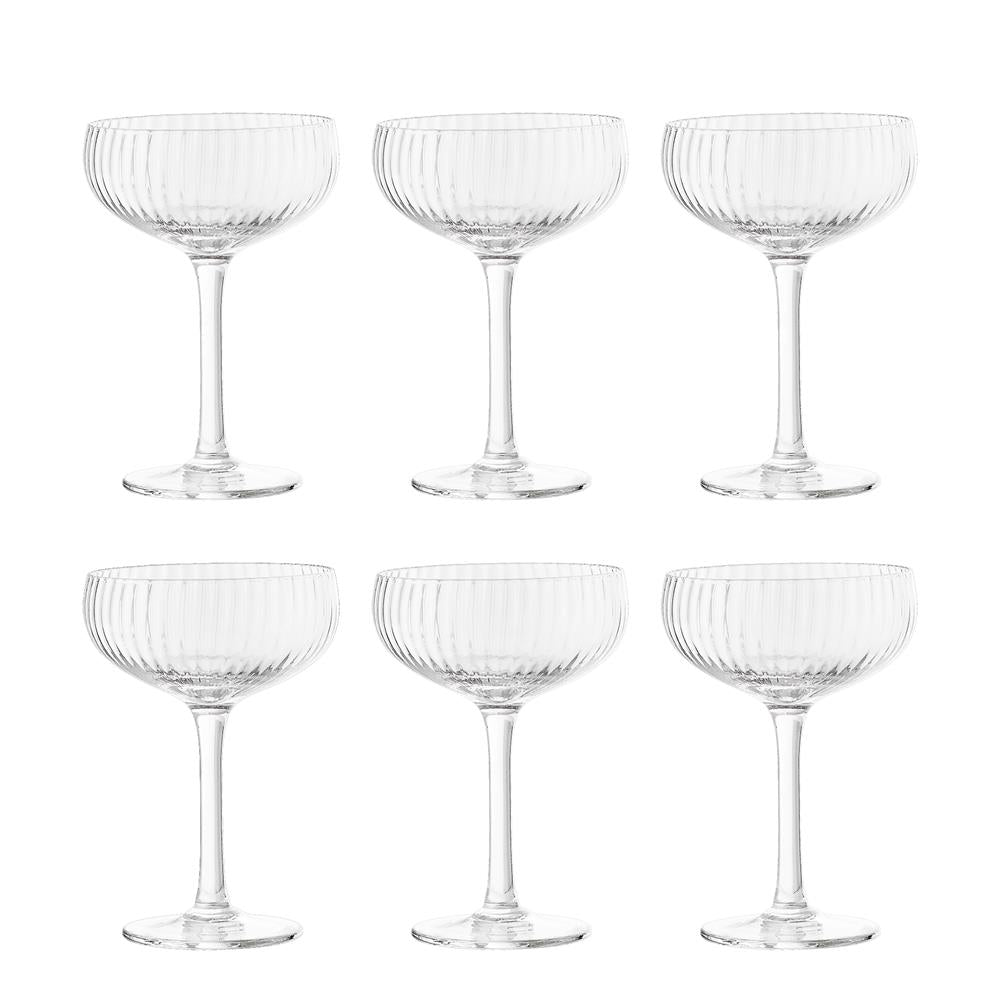 Bloomingville Astrid Champagnerglas Klar Glas 250ml 6er Set
