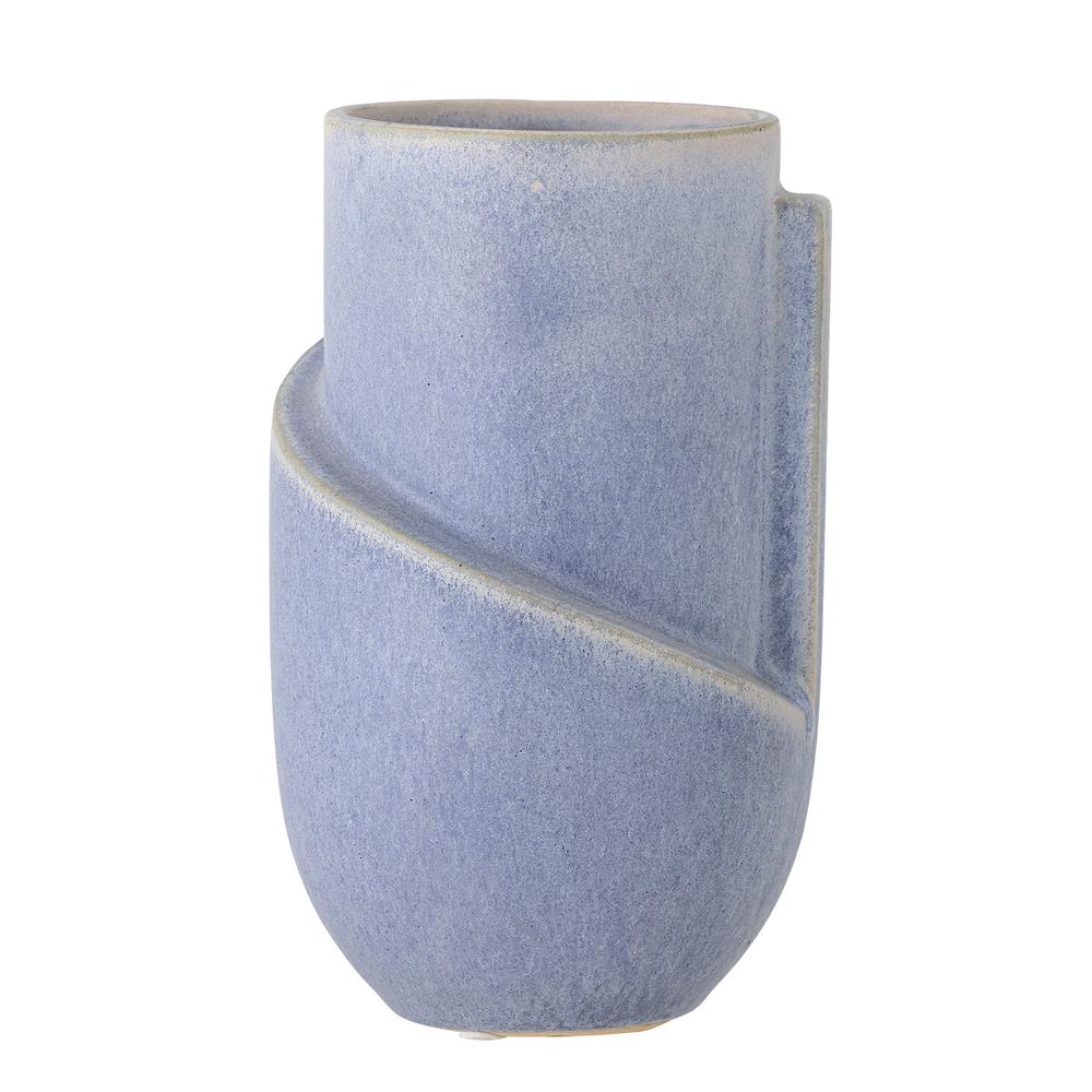 Bloomingville Norbert Vase Blau Steingut 18,5 cm