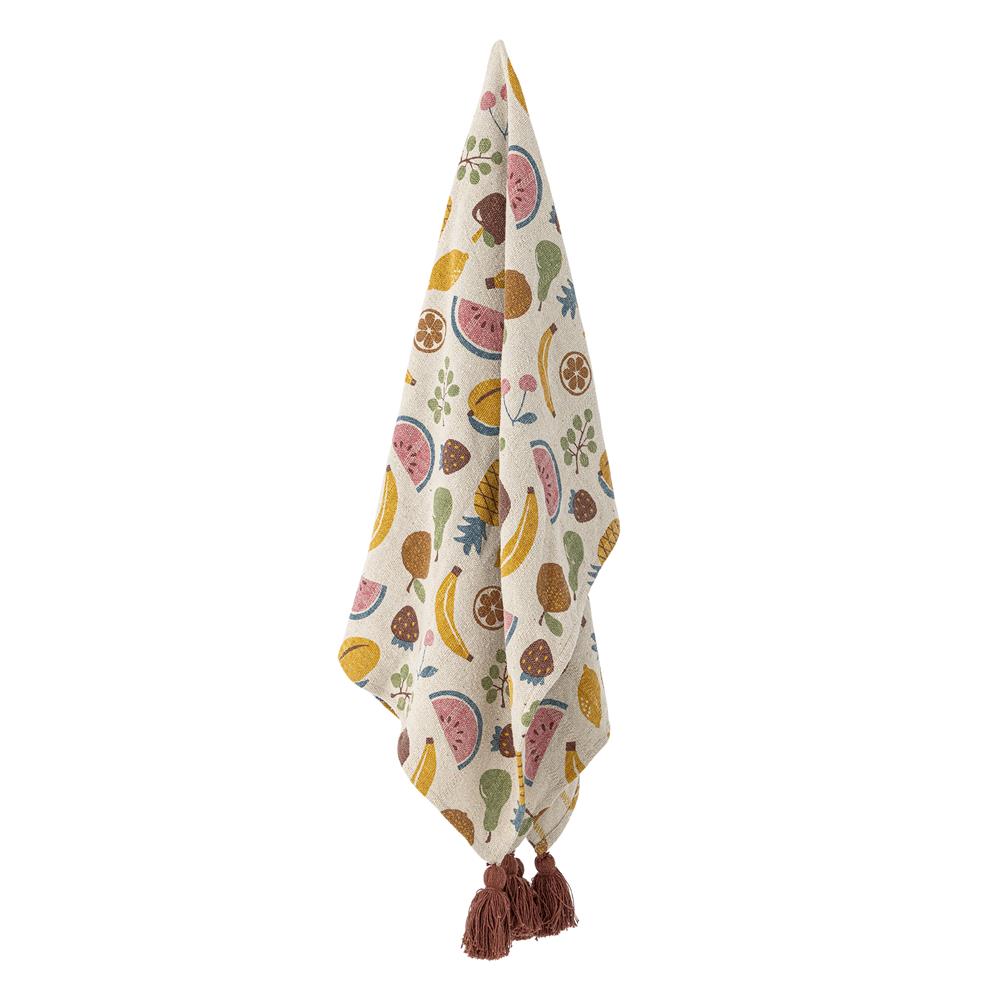 Bloomingville MINI Fruitta Decke Bunt Baumwollmix 160x130cm Kinder