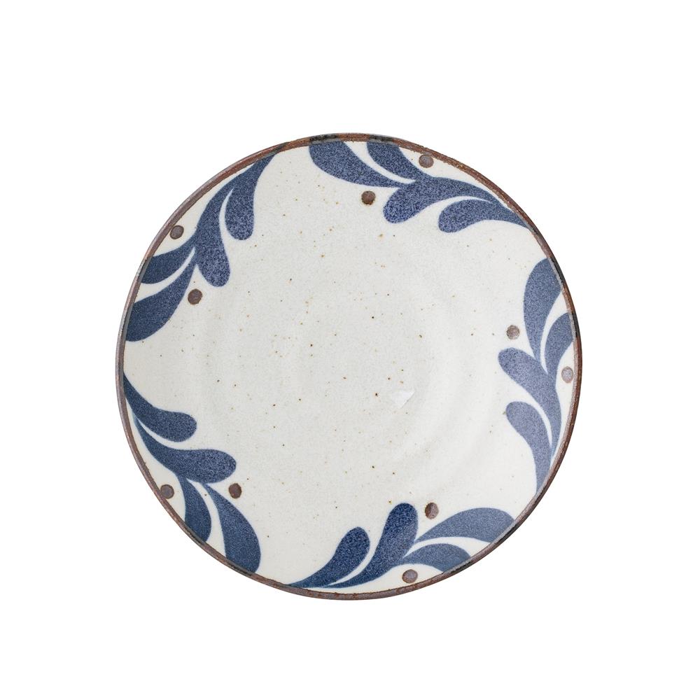 Bloomingville Camellia Servierschale blau 16cm Porzellan Servierschüssel kleiner Teller dänisches Design