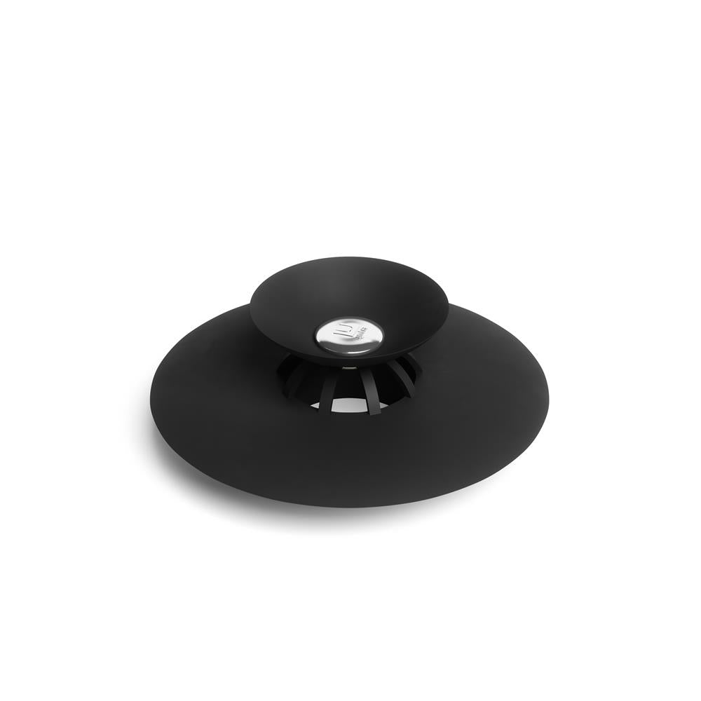 Umbra Flex Badewannenstöpsel, Haarsieb, Abflusssieb für Dusche, Badewanne, Waschbecken, in Schwarz