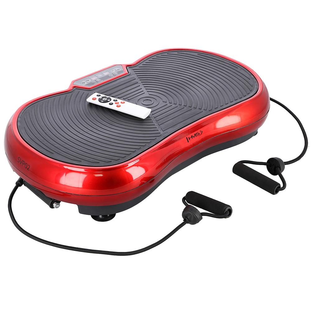 Vibrationsplatte mit Trainingsbändern 150 kg Rot/Schwarz | HMS SVP02