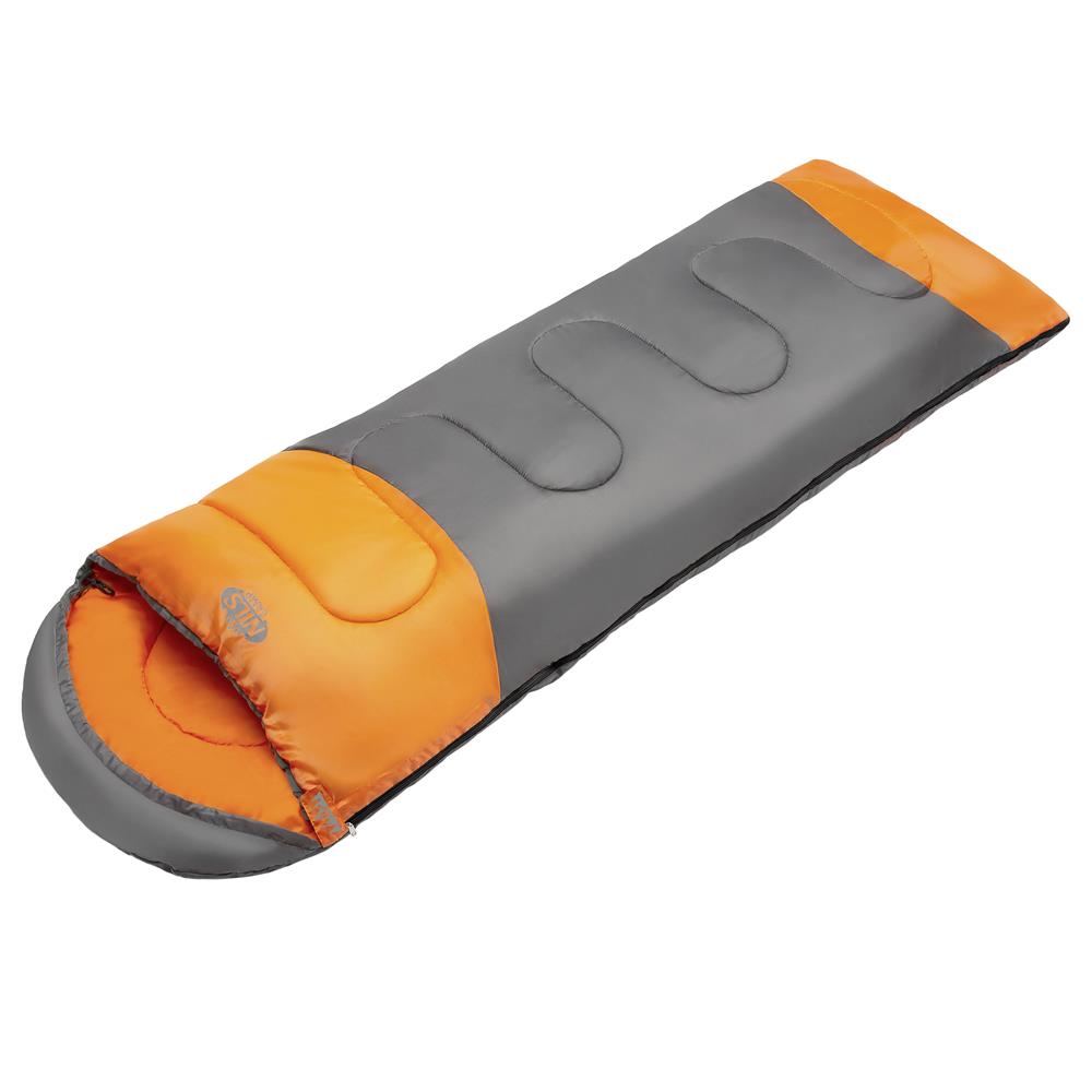NILS CAMP Schlafsack Größe L Grau-Orange - Mumienschlafsack für Outdoor, Trekking & Camping