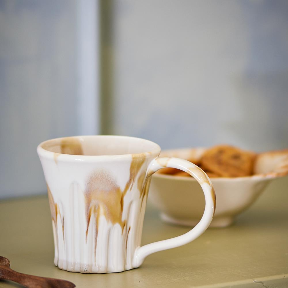 Bloomingville Joseph Becher braun aus Steingut – 4er Set für Kaffee, Tee & Tischdeko