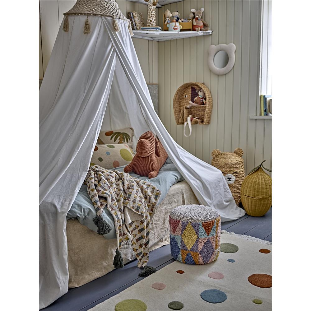 Bloomingville MINI Charlie Decke, Braun, mit recycelter Baumwolle, Kinderzimmer, dänisches Design