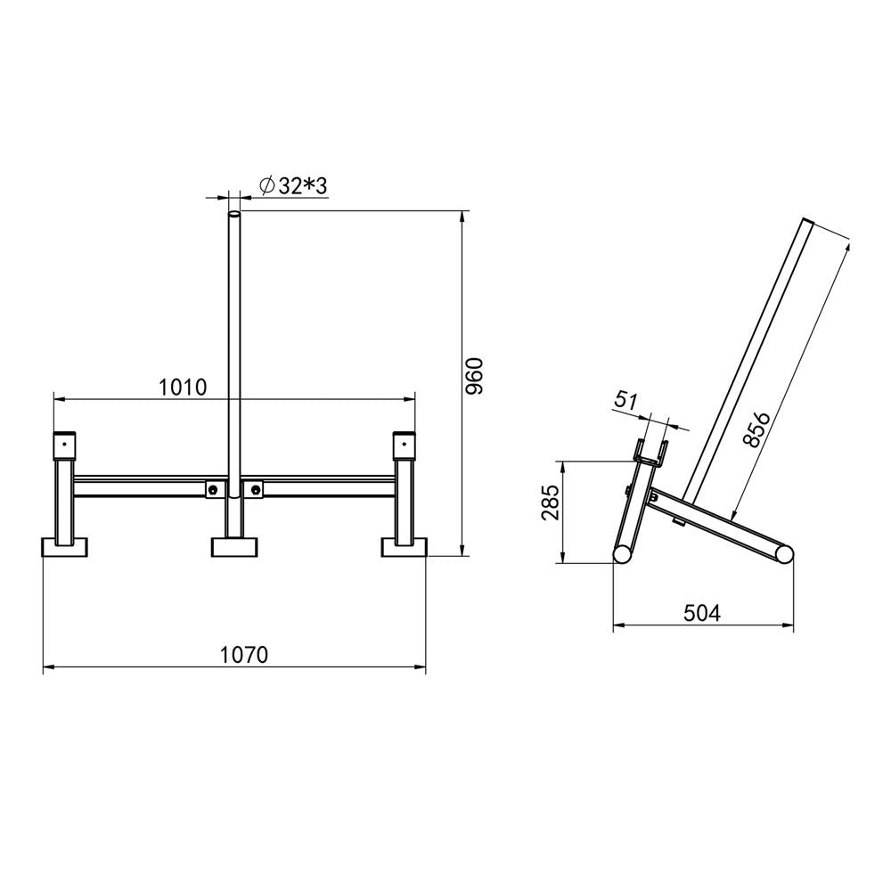 Langhantelheber für Kreuzheben 320 kg Barbell Jack | HMS STR44