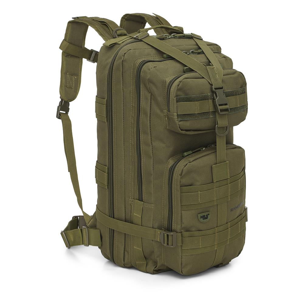 NILS CAMP Militärrucksack Ranger 45L Grün - Outdoor Trekking Rucksack Camping Survival