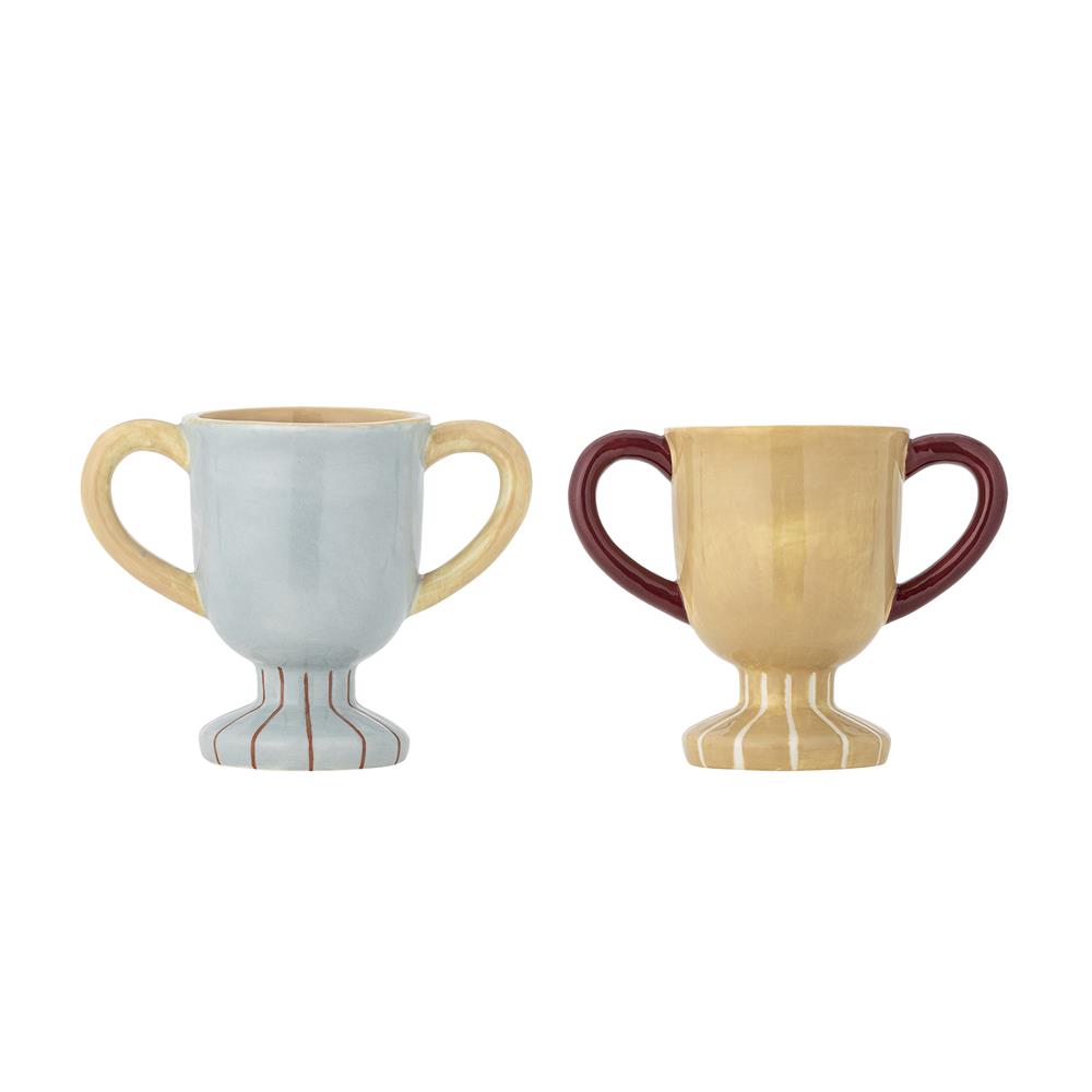 Bloomingville MINI Trophy Tasse Pokal fürs Kinderzimmer & Alltag, bunt, 2er Set